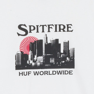 HUF X Spitfire火人节联名款 男子运动T恤 TS00658-WHITE 白色 S