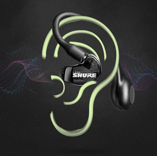 SHURE 舒尔 AONIC 215 入耳式挂耳式无线动圈蓝牙耳机 透明色