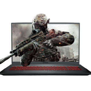 MSI 微星 侠客 GF75 Thin 17.3英寸 游戏本 黑色(酷睿i7-8750H、GTX 1050Ti Max-Q 4G、8GB、128GB SSD+1TB HDD、1080P、IPS）