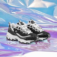 SKECHERS 斯凯奇 女鞋子女老爹鞋女百搭时尚运动鞋女休闲鞋女熊猫鞋 40 黑色/白色