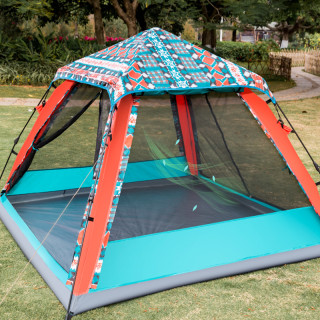 图途户外senselead绿巨人四人速开自驾帐篷大空间防水透气野营帐