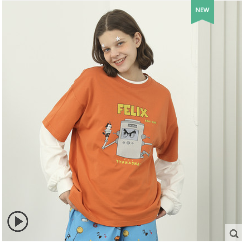 tyakasha 塔卡沙 felix cat联名 男女款短袖t恤 t21csfl021