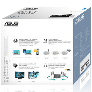 ASUS 华硕 16倍速 SATA 蓝光刻录机 黑色(BW-16D1HT)