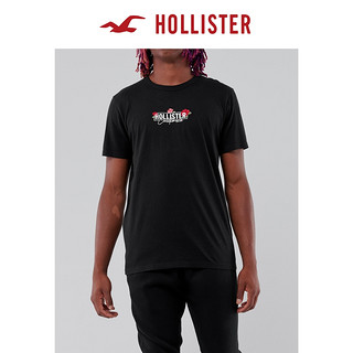 Hollister春夏季潮流碎花刺绣 Logo 图案 T 恤 男 307096-1