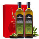 PLUS会员：CATERAL 凯特兰 特级初榨橄榄油 1L*2瓶 礼盒装