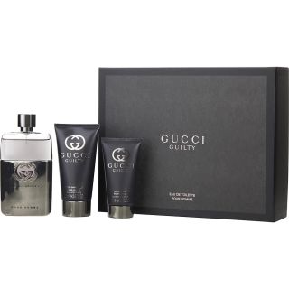 GUCCI 古驰 Guilty罪爱系列 男士香氛护理套装 (香水EDT90ml+须后乳75ml+沐浴啫喱50ml)