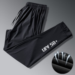 冰丝速干裤男女夏季薄款束脚弹力透气宽松大码户外跑步运动长裤