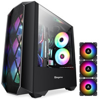 Segotep 鑫谷 开元G5 ATX机箱 半侧透 黑色