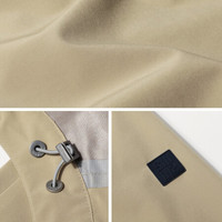 七匹狼风衣男士2021春季中长装连帽时尚休闲弹力舒适男装外套1D1B10704793 701(卡其) 185/100A/3XL