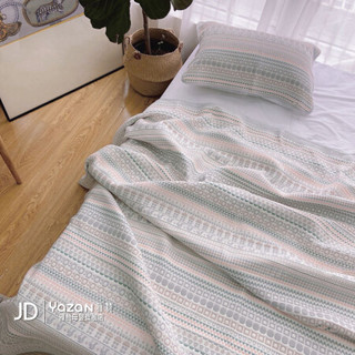 雅赞（YAZAN）纱布纯棉新生婴幼儿纱布软凉席 四季可用双面床单 婴儿垫子 儿童幼儿园亲子床单 松鼠坚果 32*72cm(长方形垫子)