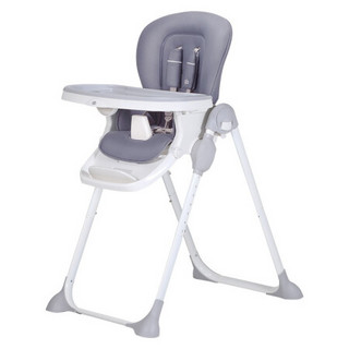 gb好孩子 儿童餐椅 多功能可折叠便携婴儿餐椅可坐可躺宝宝餐椅（7个月-36个月）浅灰色 Y9806-2202