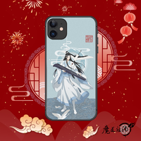 《魔道祖师》动画 正版定制钢化玻璃手机壳蓝忘机仙鹤款 OPPO Reno4