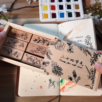 朴度二十四节气手帐橡皮印章儿童小学生送礼私人礼品创意 二十四节气-冬 一盒6枚