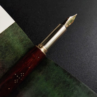 朴度文创称心钢笔金尖高档礼盒定制logo刻字办公用品 红色 0.5mm 嵌银丝(4字)