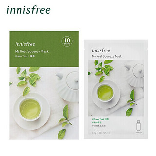 悦诗风吟innisfree悦享鲜萃面膜贴深层补水保湿提亮舒缓护肤 蔷薇25ml*10片