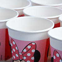 迪士尼 一次性纸杯  50只米奇米妮混装220ML 喝水杯子加厚防漏环保咖啡奶茶杯