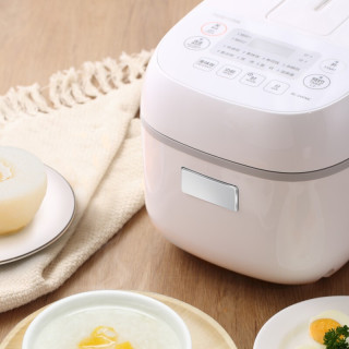 东芝(TOSHIBA)电饭煲小1.6升迷你电饭锅智能预约2-3人家用便携进口备长碳不粘煮饭锅1.6L RC-5MFNC(P)樱花粉