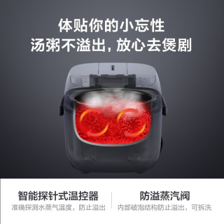 东芝(TOSHIBA)电饭煲小1.6升迷你电饭锅智能预约2-3人家用便携进口备长碳不粘煮饭锅1.6L RC-5MFNC(P)樱花粉