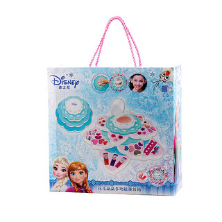 迪士尼儿童化妆品套装小女孩舞台眼影口红玩具公主生日礼物彩妆盒 冰雪花朵