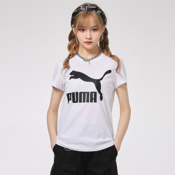 puma彪马 新款女子休闲印花圆领短袖t恤classics logo tee 53228102