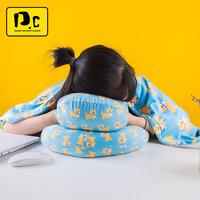 午睡枕学生儿童午休枕趴趴枕暖手睡觉趴睡枕头办公室抱枕 猪哒-纹样版 珍珠棉