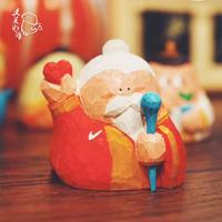 大美术馆/小木雕手办纯手作 小神仙祈福 信者得爱系列 文殊菩萨（祈福智慧）