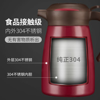 大嘴猴(Paul Frank)保温壶家用热水壶1.6L大容量304不锈钢办公室暖水开水壶PFD070 粉白色