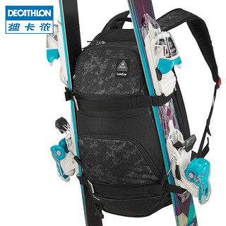 迪卡侬 滑雪运动 滑雪双肩技术包 装备包 滑雪双肩背包 OVWB 117870 黑灰色23L