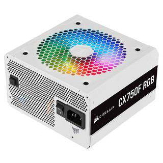 USCORSAIR 美商海盗船 CX750F RGB 铜牌（85%）全模组ATX电源 750W 白色