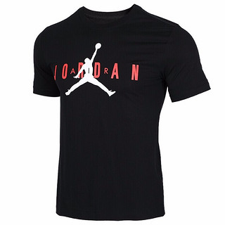 nike耐克短袖T恤男装2021春季新款Air Jordan篮球运动飞人男士黑色aj半袖白色上衣 黑色CK4213-010 M