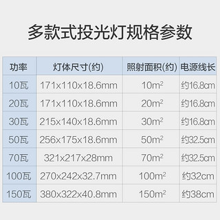 OPPLE 欧普照明 户外投光灯 白光 32cm 100W