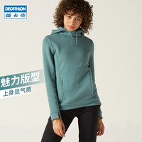 迪卡侬旗舰店卫衣女加绒秋冬新款连帽套头衫宽松运动服上衣GYPWW