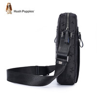 暇步士(Hush Puppies)单肩包日字包潮流百搭男包男士休闲斜挎包 LOGO系列 HA-1871751W-5710 黑色
