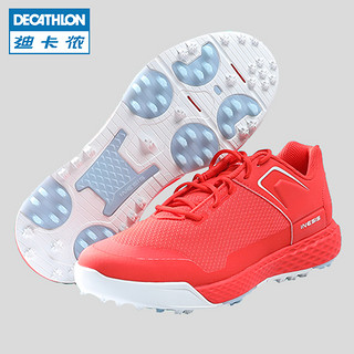 DECATHLON 迪卡侬 高尔夫球鞋男新款 防水透气轻便有钉鞋 舒适运动鞋IVE2（40、透气款-蓝色）