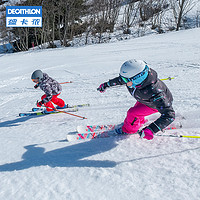 迪卡侬 冬季户外滑雪板双板 男童女童抓地易操控滑雪板 KIDK