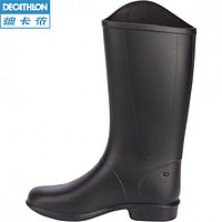 迪卡侬 儿童雨靴雨鞋马靴高筒靴马术长靴长筒防水防滑水鞋IVG2 黑色 28-脚长17.5cm