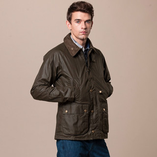 Barbour 巴伯尔 男士涂蜡外套 MWX1340 橄榄绿 165/84B