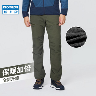 DECATHLON 迪卡侬 SH100男冬雪地徒步防泼水保暖长裤炭灰色-2943842