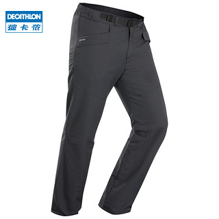 DECATHLON 迪卡侬 SH100男冬雪地徒步防泼水保暖长裤炭灰色-2943842