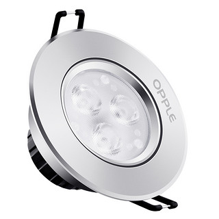 OPPLE 欧普照明 LED筒灯 白光 精装款 开孔5-6cm 2W 高光银 10件装