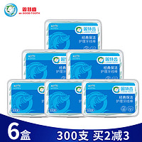 固特齿 高拉力超细滑圆线牙线棒 50支共300支家庭装