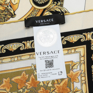 范思哲 VERSACE 奢侈品 21春夏 男女同款丝质方巾围巾丝巾白色多色印花 IFO7001 1F00598 5W060