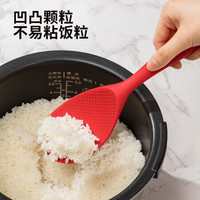 炊大皇 锅铲套装硅胶汤勺漏勺饭勺捞面勺耐高温防烫不粘锅专用铲子煎铲 硅胶饭勺 FS1004