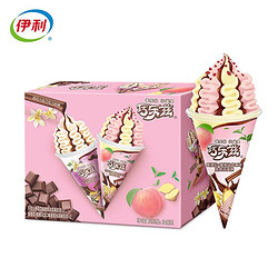 yili 伊利 巧乐兹 姜撞奶蜜桃乌龙+巧克力香草口味脆筒冰淇淋 雪糕 85g*4支/盒