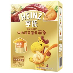 Heinz 亨氏 金装智多多牛肉蔬菜营养营养面条 336g +凑单品