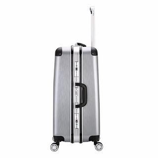 爱华仕时尚铝框旅行箱男士拉杆箱女士行李箱20英寸可登机密码箱硬箱6220 银灰色 24英寸