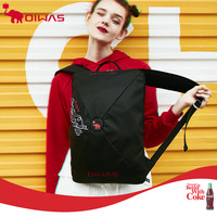 爱华仕 OIWAS可口可乐联名设计款双肩包男书包时尚潮流休闲运动背包 4783 黑色