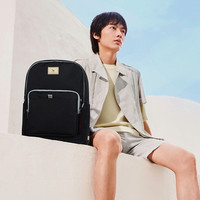爱华仕 OIWAS小素包双肩包女新款中学生书包男旅行包休闲背包轻便电脑包 4403 黑色