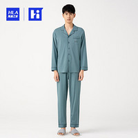 HLA海澜之家睡衣男情侣睡衣夏季薄款家居服套装睡衣女夏季HBAJJM1AAC0001灰绿(4001)170/95(L) cz