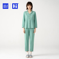 HLA海澜之家睡衣男情侣睡衣夏季薄款家居服套装睡衣女夏季HBAJJW1AAC0007豆绿(4002)170/100(XL) cz
